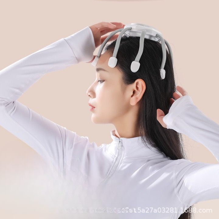 Wholesale Octopus head massager vibration scratch head decompression relaxation multifunctional electric meridian massage claw cross-border