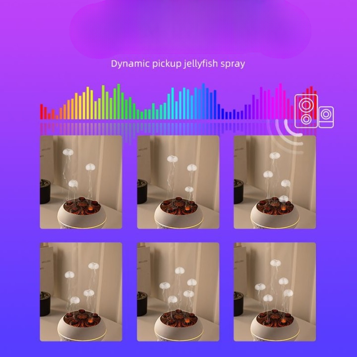Cross-border hot-selling jellyfish aromatherapy machine home bedroom essential oil remote control automatic spray jellyfish smoke ring humidifier