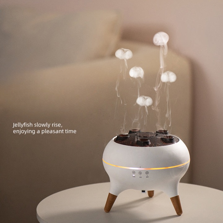 Cross-border hot-selling jellyfish aromatherapy machine home bedroom essential oil remote control automatic spray jellyfish smoke ring humidifier