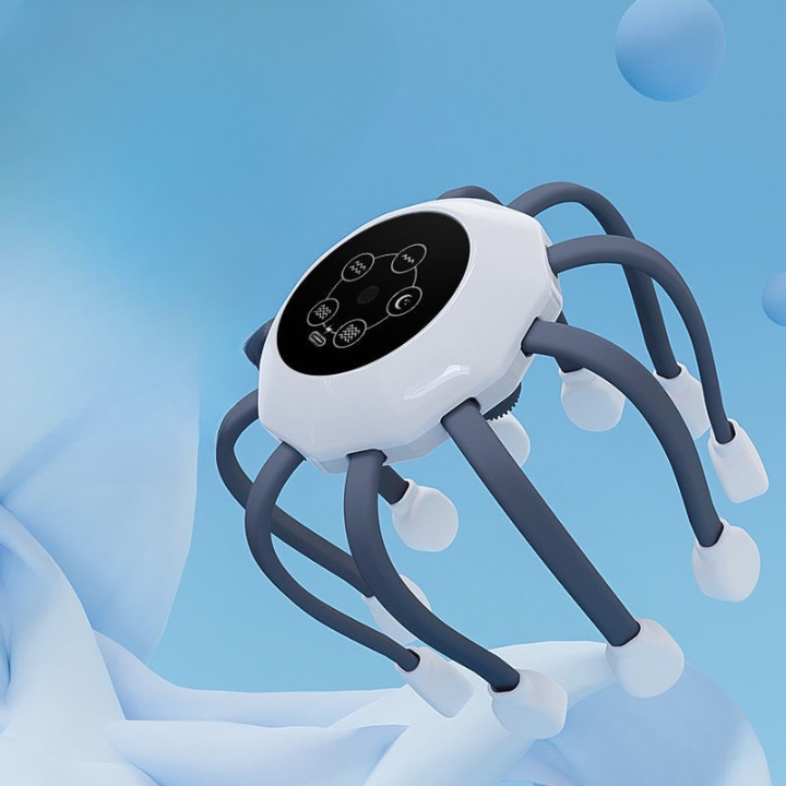 Head vibration scalp dredging relaxation massager Octopus fully automatic multi-dimensional electric massager Bluetooth