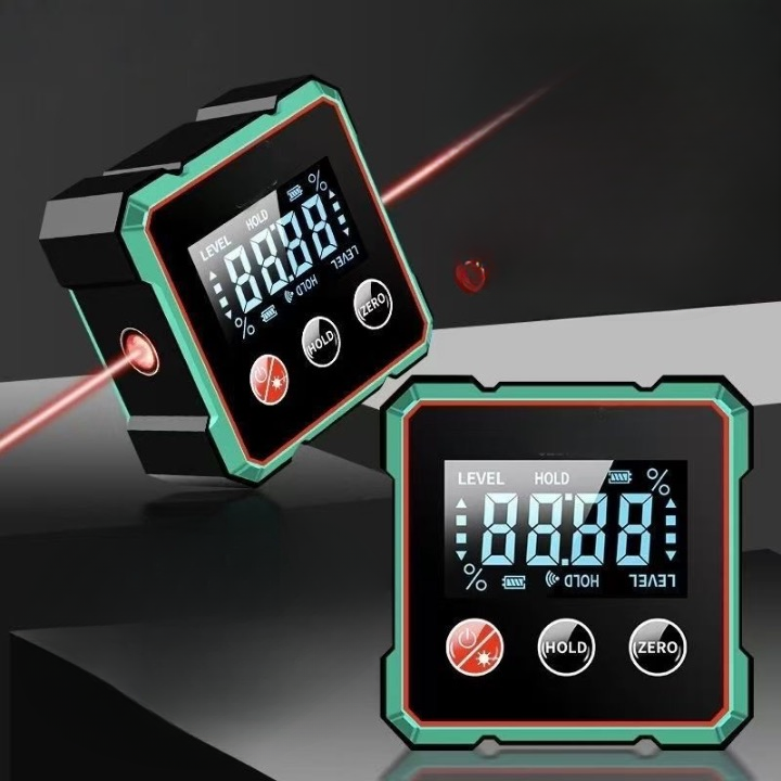 Manufacturer wholesale electronic digital display inclinometer 360 magnetic laser level small protractor laser level