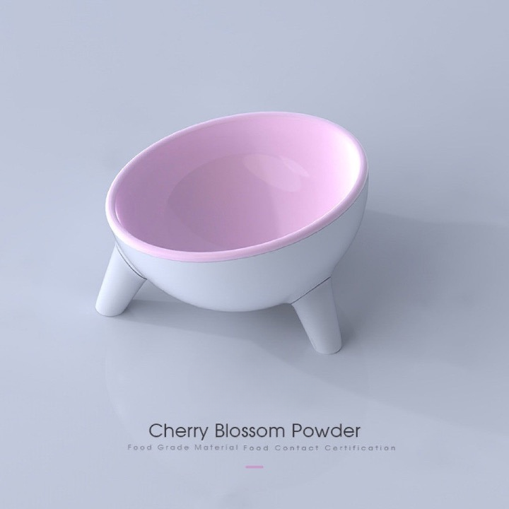 Nordic style tilted cartoon cat bowl cat food bowl dog bowl anti-knockover water bowl high-foot cat bowl to protect cervical spondylosis pet