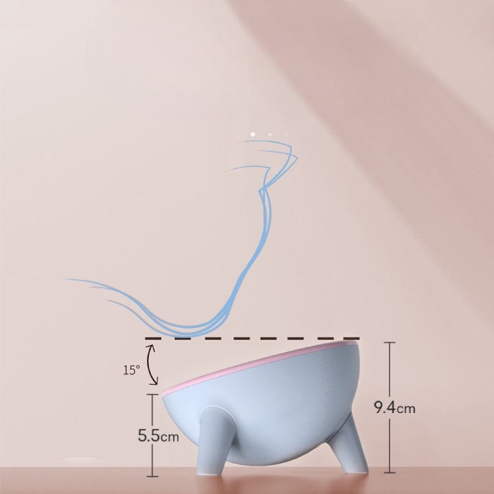 Nordic style tilted cartoon cat bowl cat food bowl dog bowl anti-knockover water bowl high-foot cat bowl to protect cervical spondylosis pet