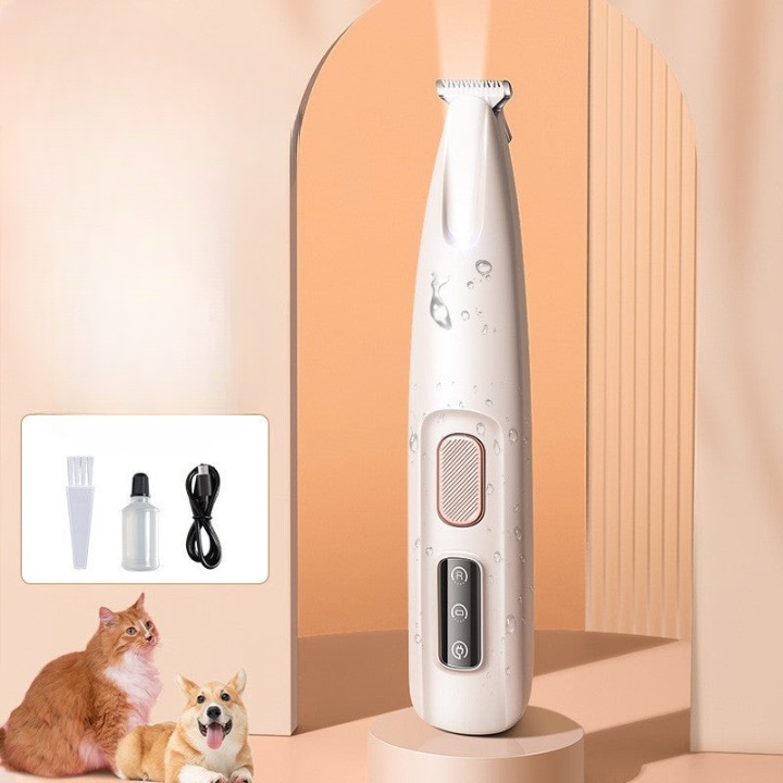 Pet foot shaver cat shaving trimmer dog foot trimmer electric hair clipper with light