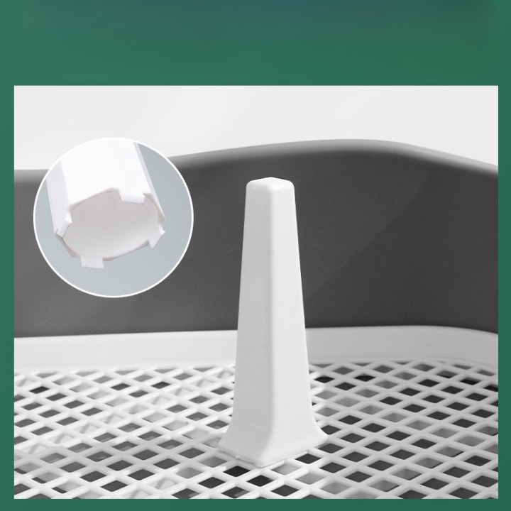 Dog toilet, dog litter box, high and low fence to prevent stepping on feces and urine, pet dog toilet, small and medium-sized dog potty
