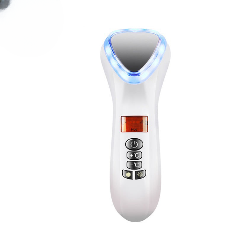 Ultrasonic Cryotherapy Face Lifting Hot Cold Hammer Electric anti aging Skin Rejuvenation Tightening Device Spa Facial Massager