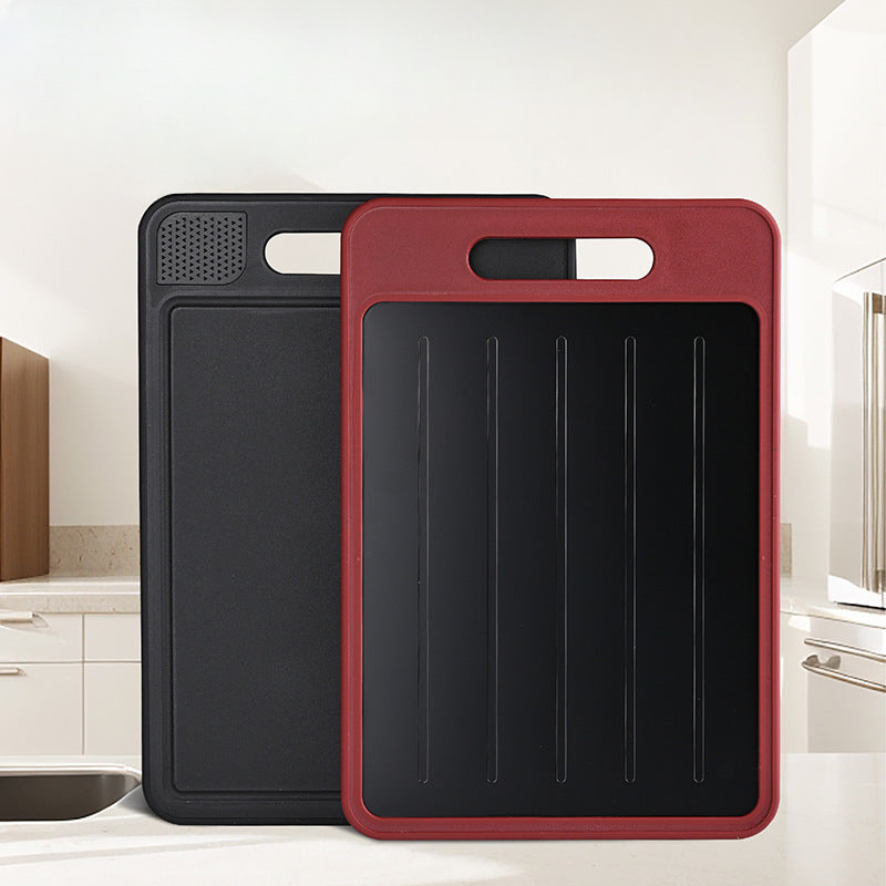 Cross-border hot selling fast thawing cutting board aluminum alloy spray paint double-sided cutting board with garlic grinder cutting board multi-function cutting board