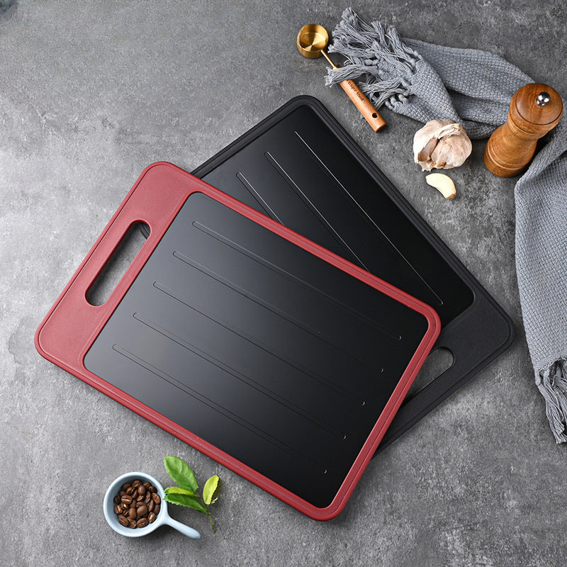 Cross-border hot selling fast thawing cutting board aluminum alloy spray paint double-sided cutting board with garlic grinder cutting board multi-function cutting board