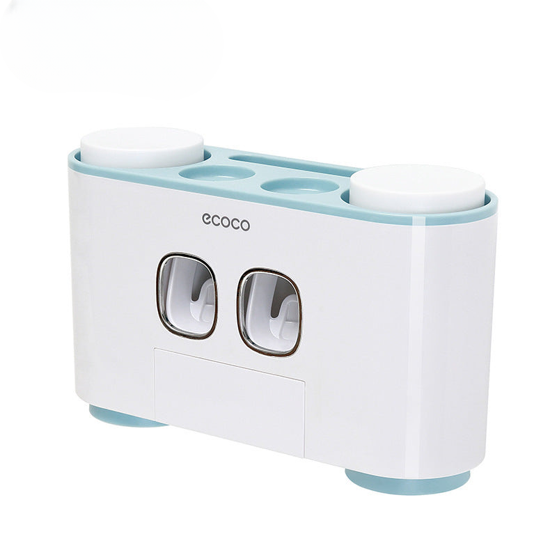 ECOCO Wall-mount Toothbrush Holder Auto Squeezing Toothpaste Dispenser Toothbrush Toothpaste Cup Storage Bathroom Accessories