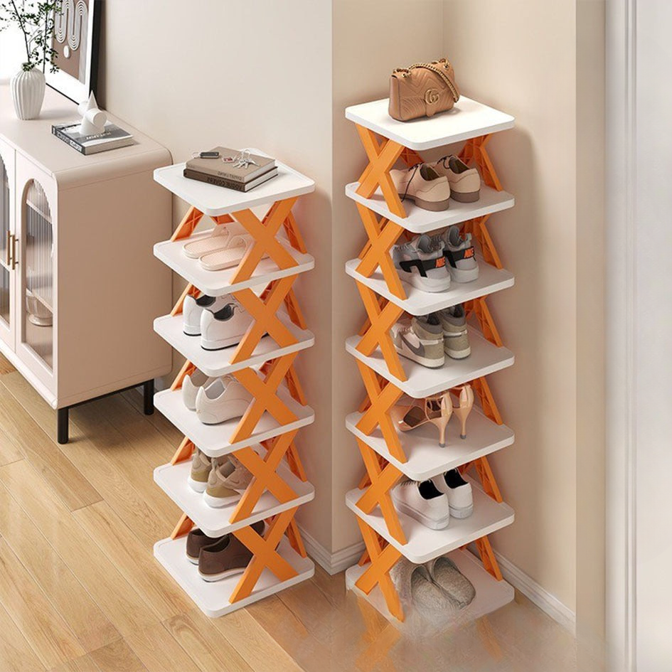 Simple shoe rack for home door storage artifact new model shoe cabinet indoor multi-layer space-saving small narrow rack