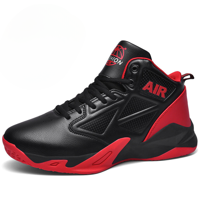 Men's summer new shoes men's youth large size white mesh breathable ball shoes high top basketball sports trendy shoes