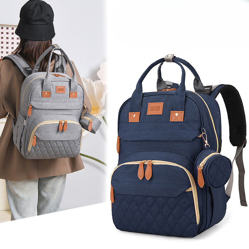 Cross-border exclusive new mommy bag backpack large capacity milk bag mommy bag mother and baby outing lightweight backpack
