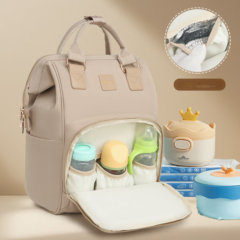 Mommy bag new Oxford cloth simple and stylish multifunctional mother and baby bag for going out light double back large capacity mommy bag