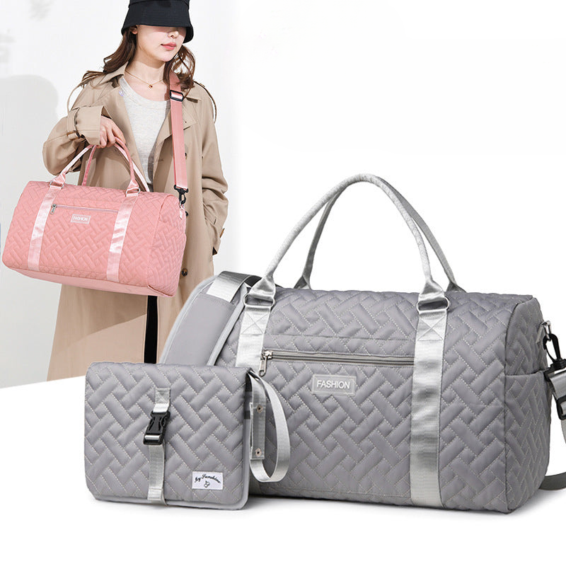 New fashion mother and baby travel bag two-piece multifunctional mother and baby bag large size portable travel bag
