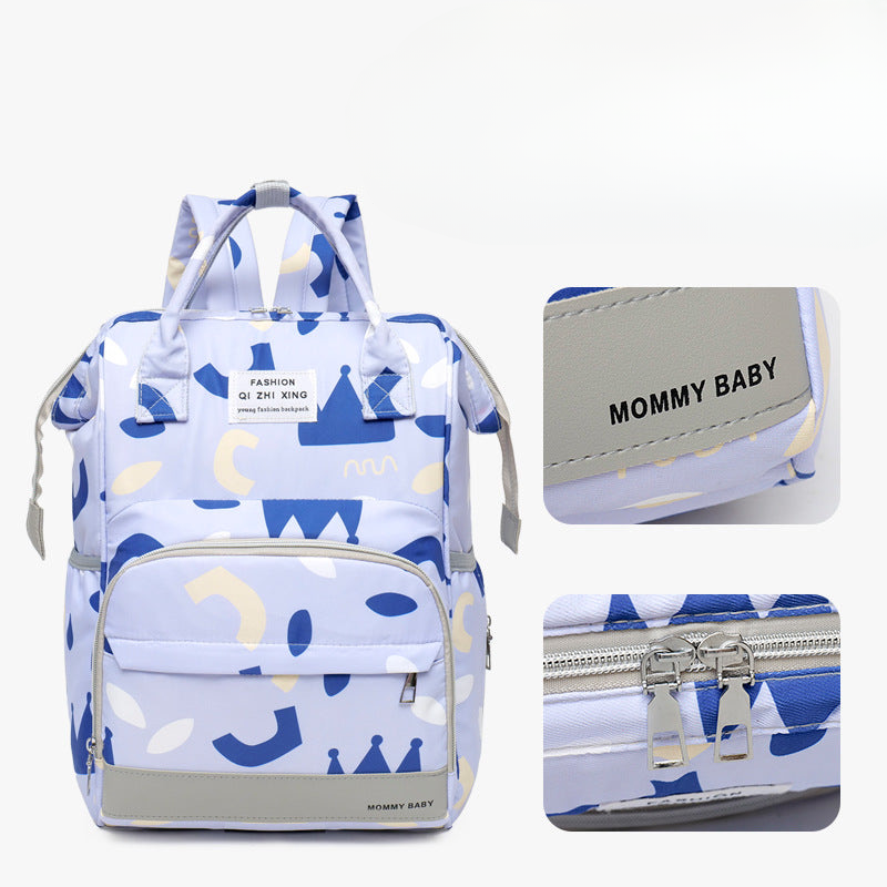 New Mommy Bag Backpack Mother and Baby Bag Korean Fashion Print Handbag Outdoor Portable Mother and Baby Bag