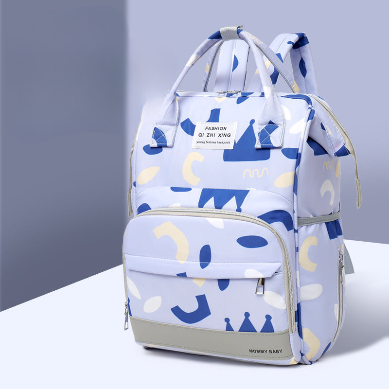 New Mommy Bag Backpack Mother and Baby Bag Korean Fashion Print Handbag Outdoor Portable Mother and Baby Bag