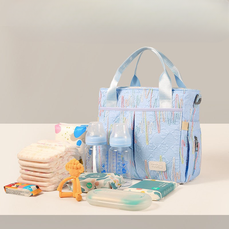 Mommy bag new tote fashionable large capacity mother and baby bag out of the shoulder crossbody portable mommy bag women's bag