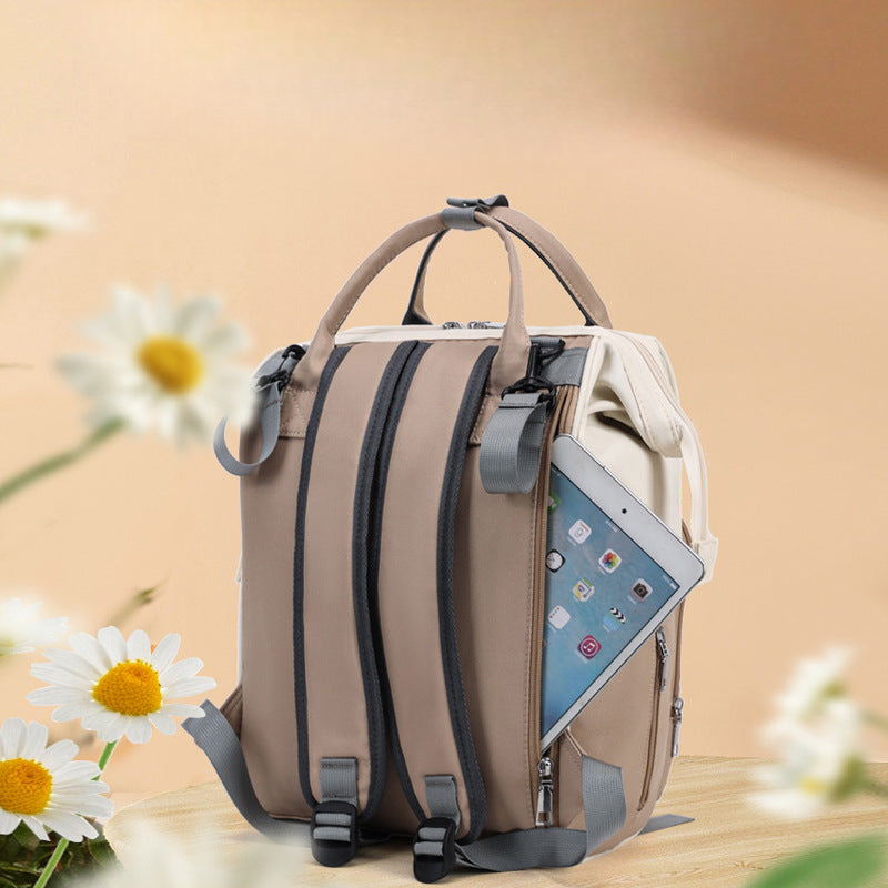 New nylon mommy bag summer small fresh multifunctional ladies backpack for going out with baby large capacity mother and baby bag