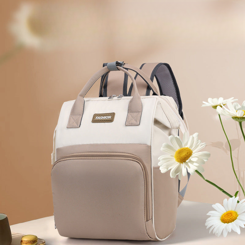 New nylon mommy bag summer small fresh multifunctional ladies backpack for going out with baby large capacity mother and baby bag
