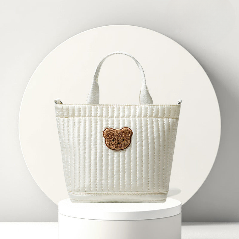 New style high quality embroidery maternity bag fashionable multifunctional maternity bag for going out for baby shopping large capacity maternity bag