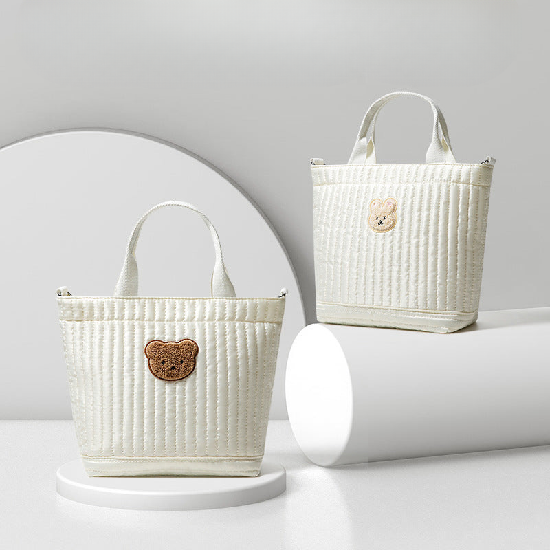 New style high quality embroidery maternity bag fashionable multifunctional maternity bag for going out for baby shopping large capacity maternity bag