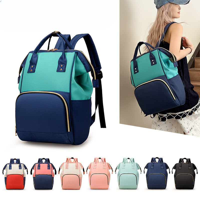 Mommy bag factory direct sales fashionable portable mother and baby bag for going out large capacity bottle insulation multi-pocket backpack mommy bag