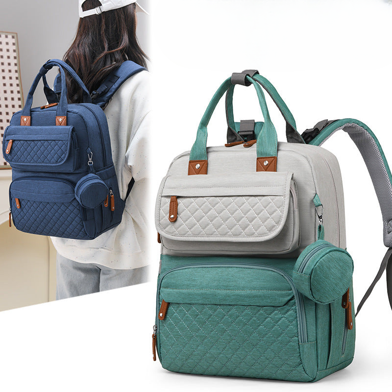 hot selling mommy bag European and American fashion multi-pocket portable mother and baby bag for going out large capacity lightweight mommy bag