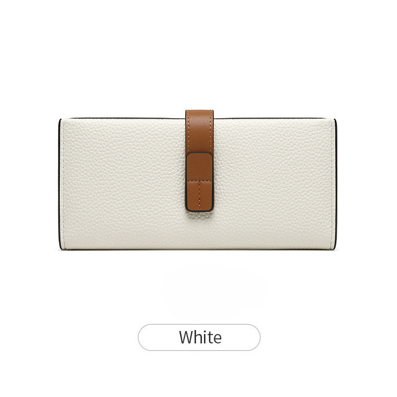summer new Korean style small fresh color matching ladies long wallet small multifunctional buckle clutch bag