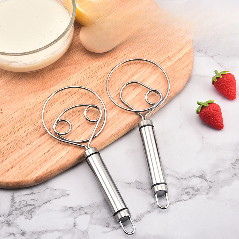 Stainless steel powder beater single eye coil flour mixer dough mixing tool
