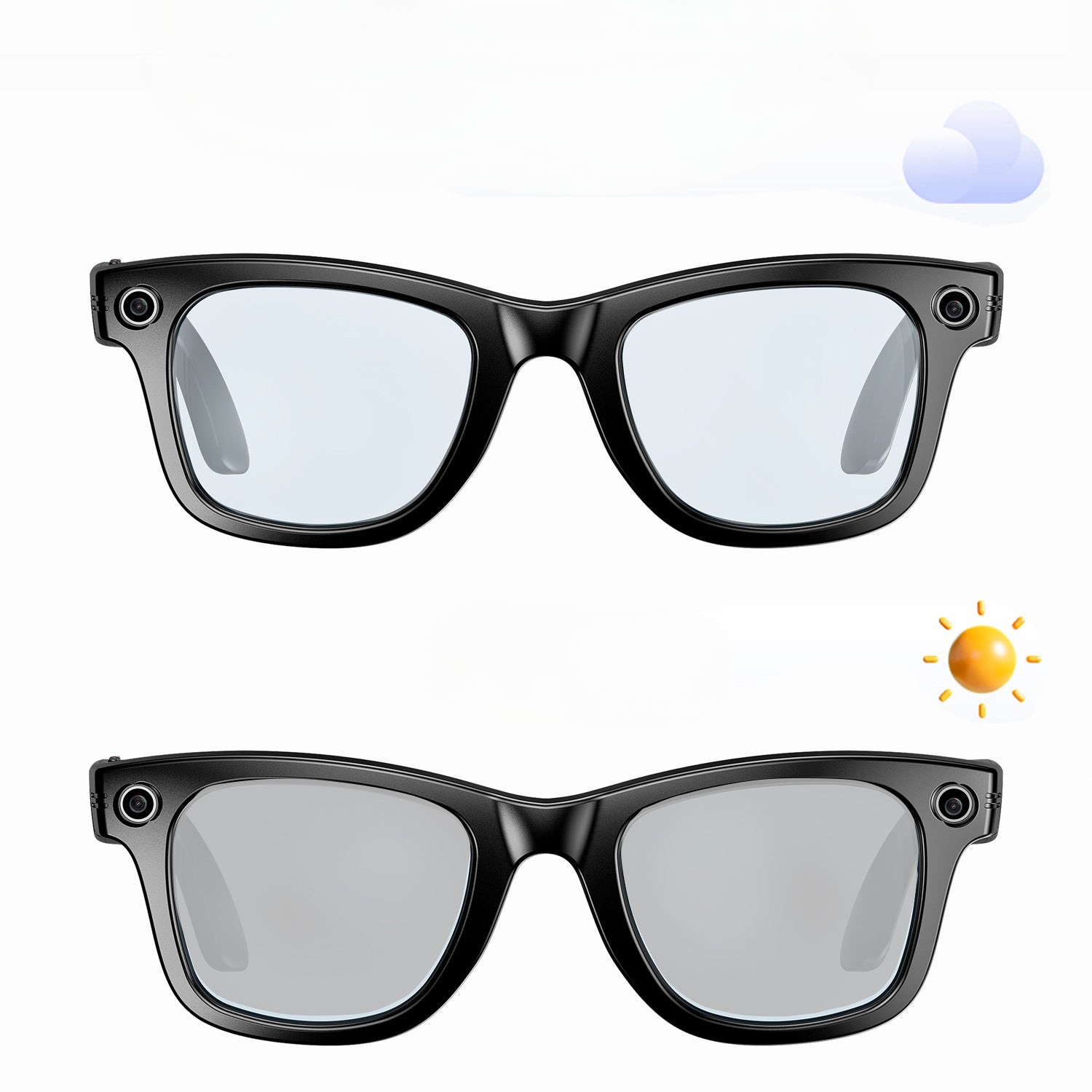 Smart camera, video recording, Bluetooth glasses camera, HD 200W anti-shake, photo shooting, call recognition, translation