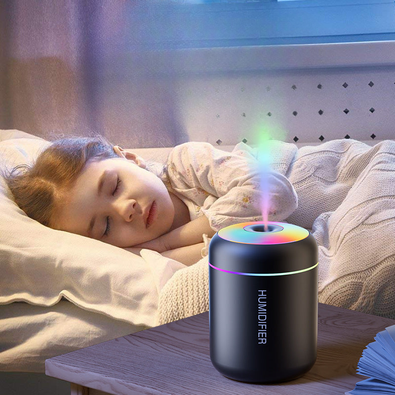 Mars cannon ash humidifier USB mini car small silent large fog volume colorful atmosphere light home air-conditioned room