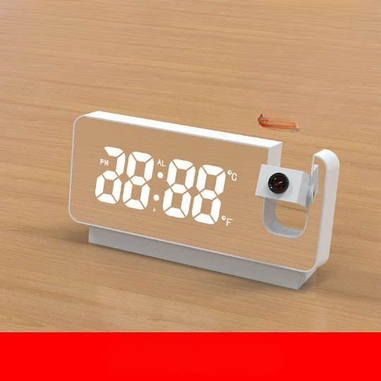 Full-function projection alarm clock smart new creative luminous clock bedroom large screen digital projection wall clock ceiling