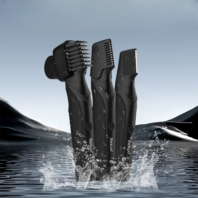 OZON new men's shaver body hair trimmer multi-function hair clipper razor set full body wash