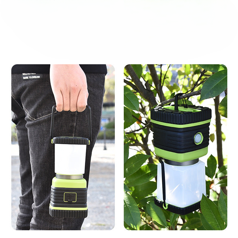 Strong outdoor lighting camping lantern portable lantern hanging tent light rechargeable factory direct sale cross-border waterproof