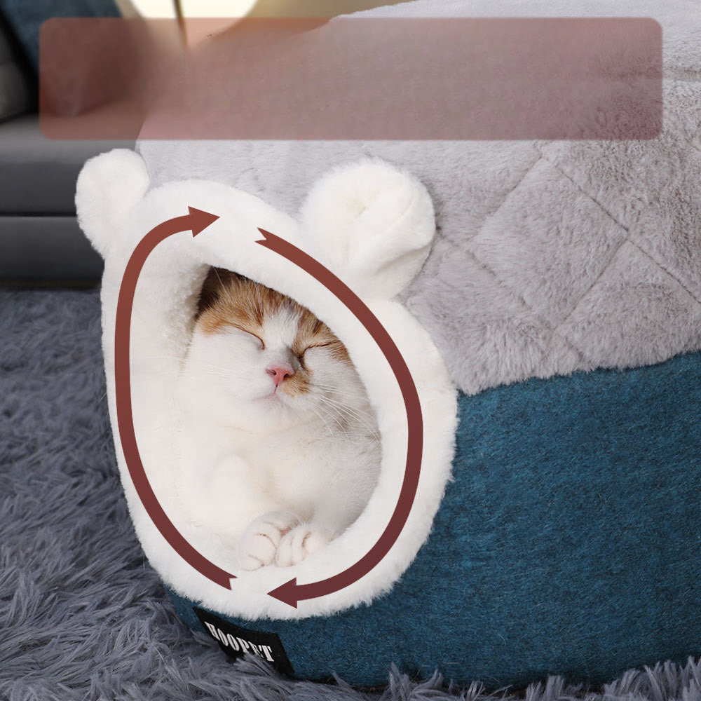 Cat bed winter warm kitten bed four seasons universal house fully enclosed winter villa cat house sleeping bag supplies