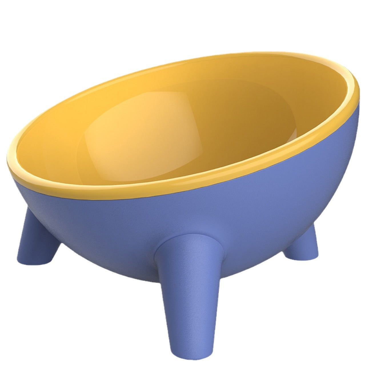 Nordic style tilted cartoon cat bowl cat food bowl dog bowl anti-knockover water bowl high-foot cat bowl to protect cervical spondylosis pet