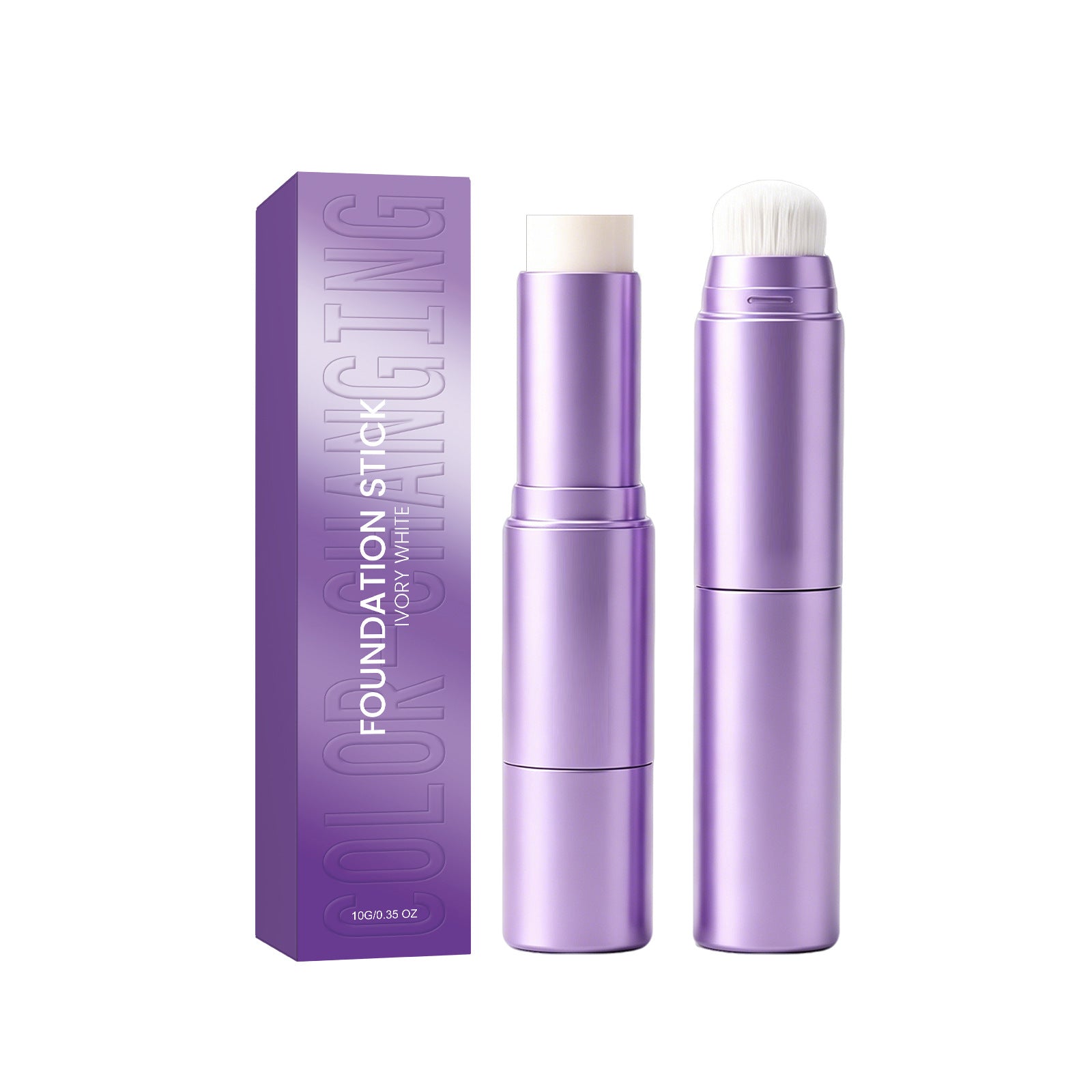 2-in-1 color-changing foundation stick: Hydrating, lightweight, and breathable foundation for a flawless, natural-looking finish, perfect for everyday wear.