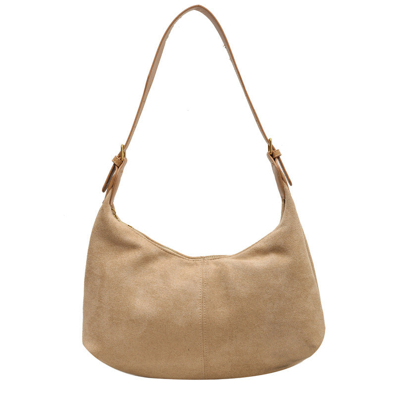 New autumn and winter versatile frosted retro bag women's large-capacity shoulder messenger bag class commuting tote bag