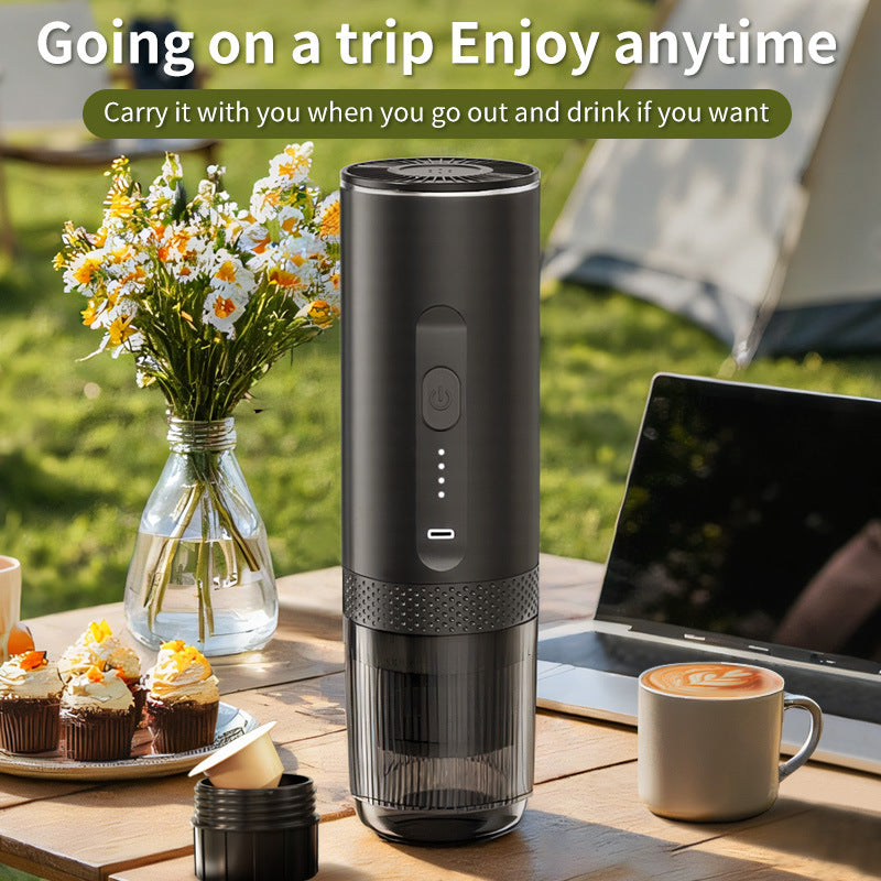New portable handheld coffee machine rechargeable heated coffee pot semi-automatic dual-purpose espresso extraction