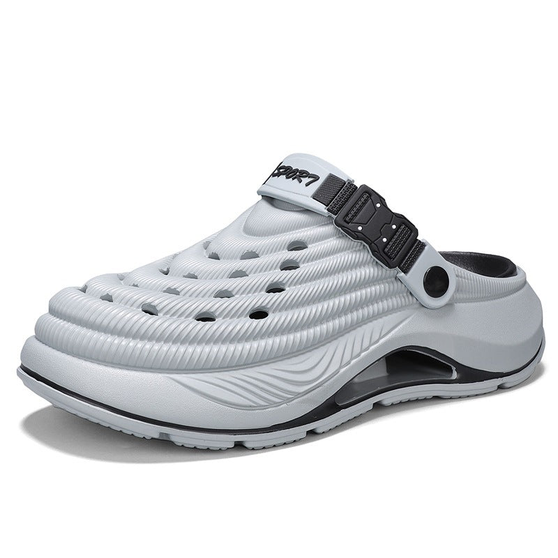 Hole shoes for men, summer outdoor wear, new beach shoes with anti-slip thick soles, men's outdoor sandals