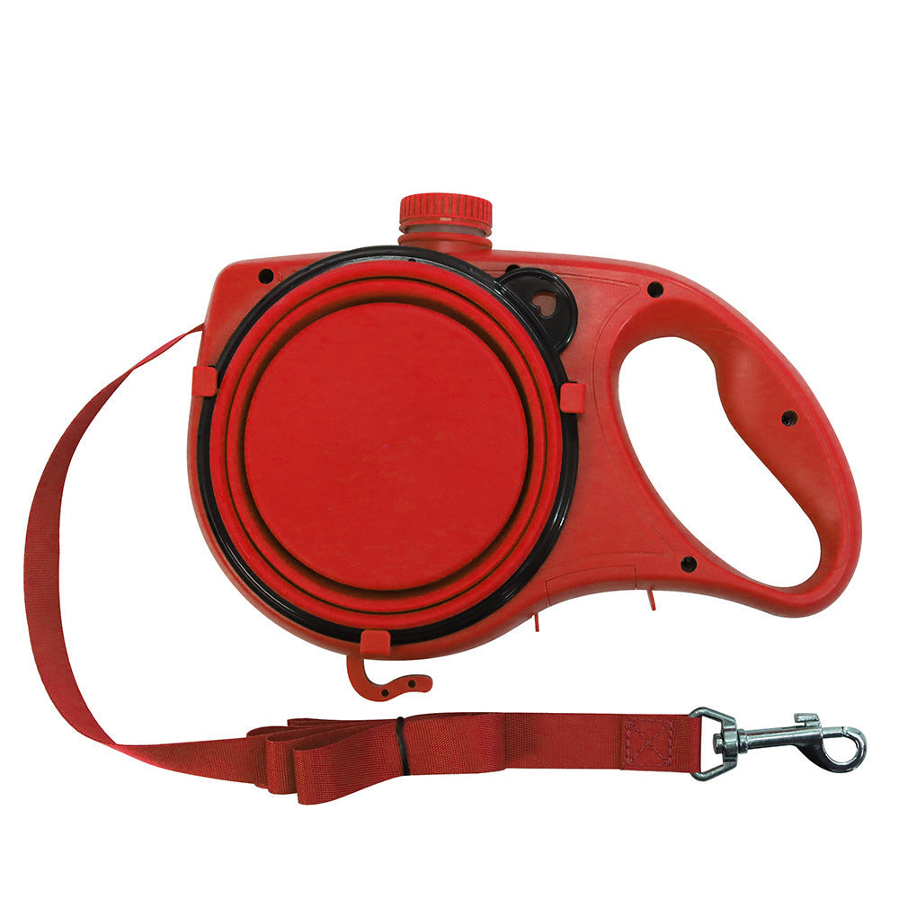 Automatic pet supplies universal water bottle bowl multifunctional pet leash three-in-one portable dog walking rope