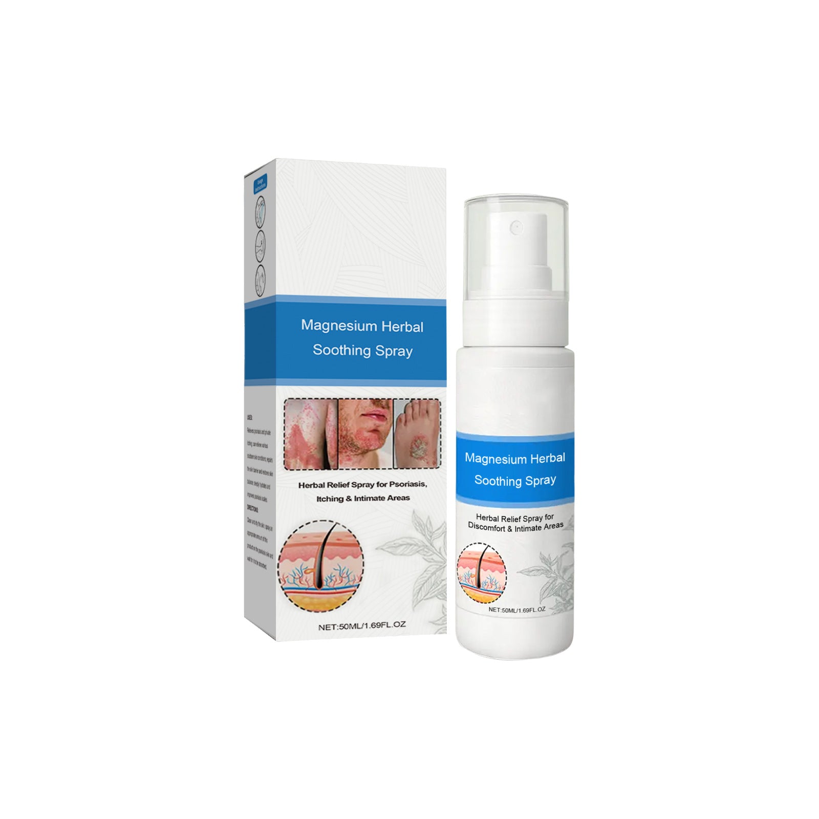 Magnesium Herbal Care Spray: Gentle formula to nourish and care for body skin. Convenient daily spray.