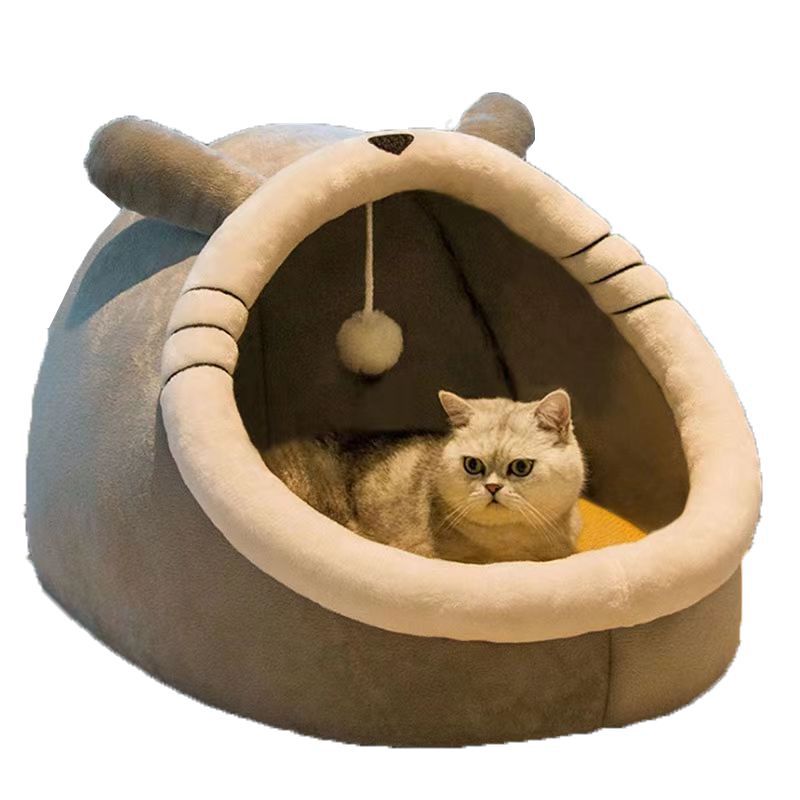 Four seasons universal semi-enclosed wrapped cute cat bed internet celebrity cat bed dog bed winter warm dog bed pet bed wholesale