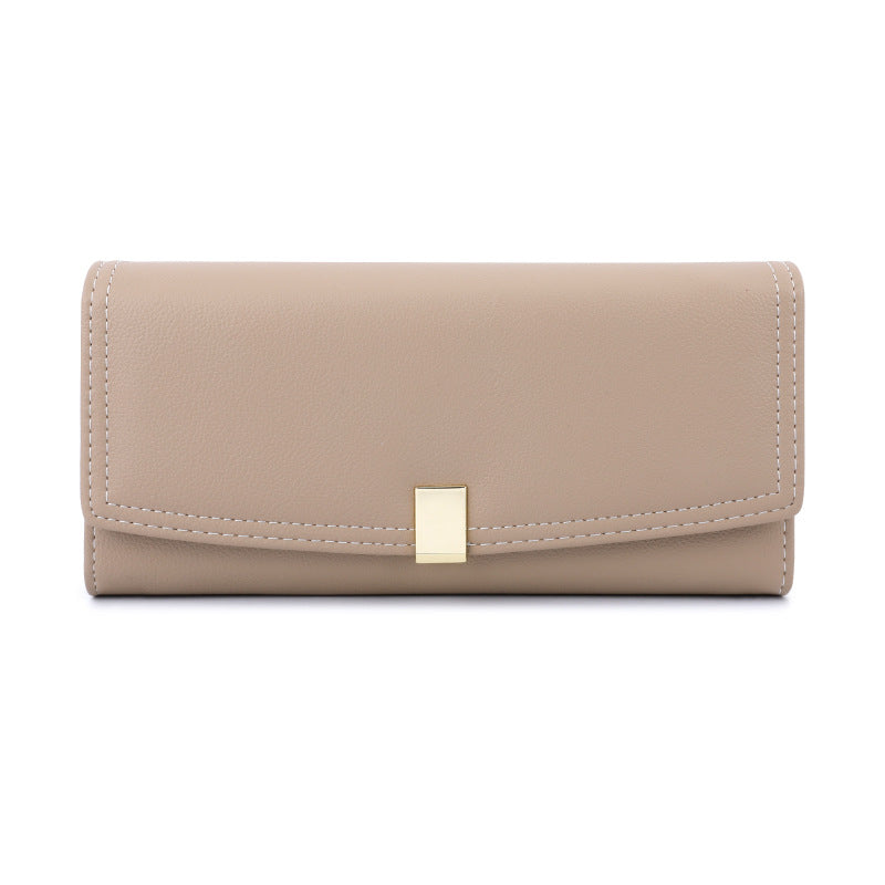 Tailian's new dark Korean wallet, long three-fold ladies' high-end foreign trade, clutch bag purse