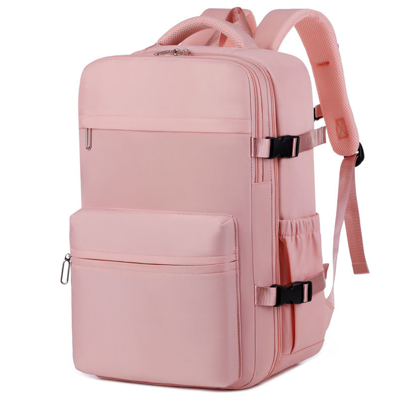 High-end business backpack vacuum compression backpack for men with large capacity and double side pockets including vacuum pump