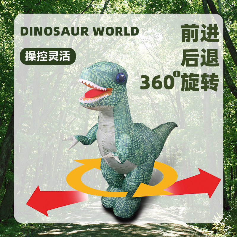 Cross-border large automatic inflatable deflation spoof electric remote control dinosaur 2.4G remote control model children's toy