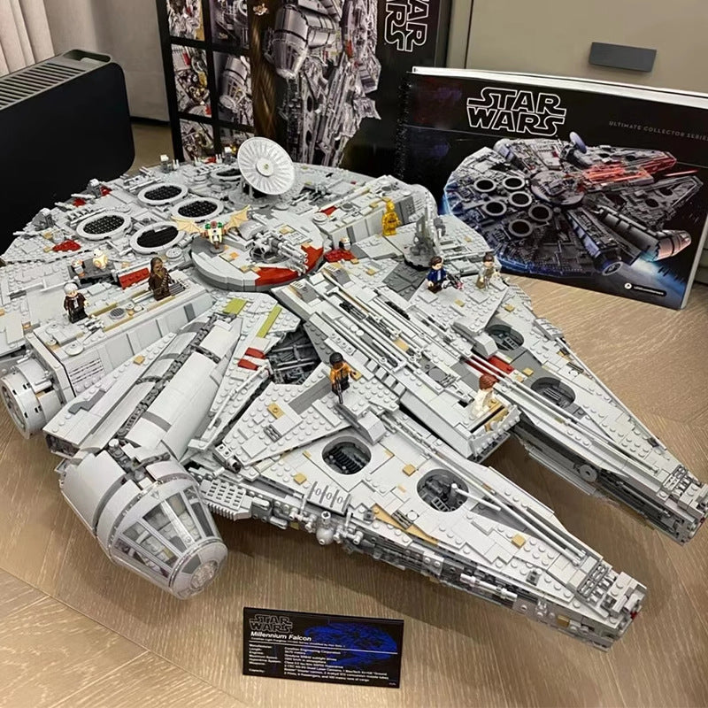 Compatible with Lego Millennium Falcon Star Wars building blocks assembly high difficulty large cross-border wholesale adult toy gift