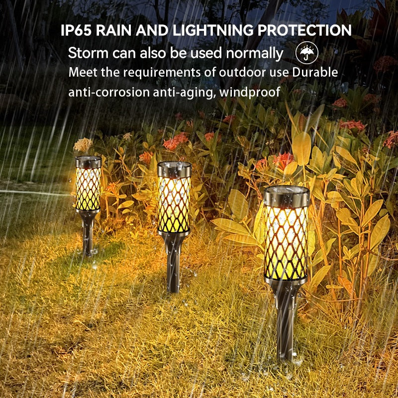Cross-border RGB solar lawn light waterproof courtyard ground plug landscape light home decoration outdoor garden atmosphere light