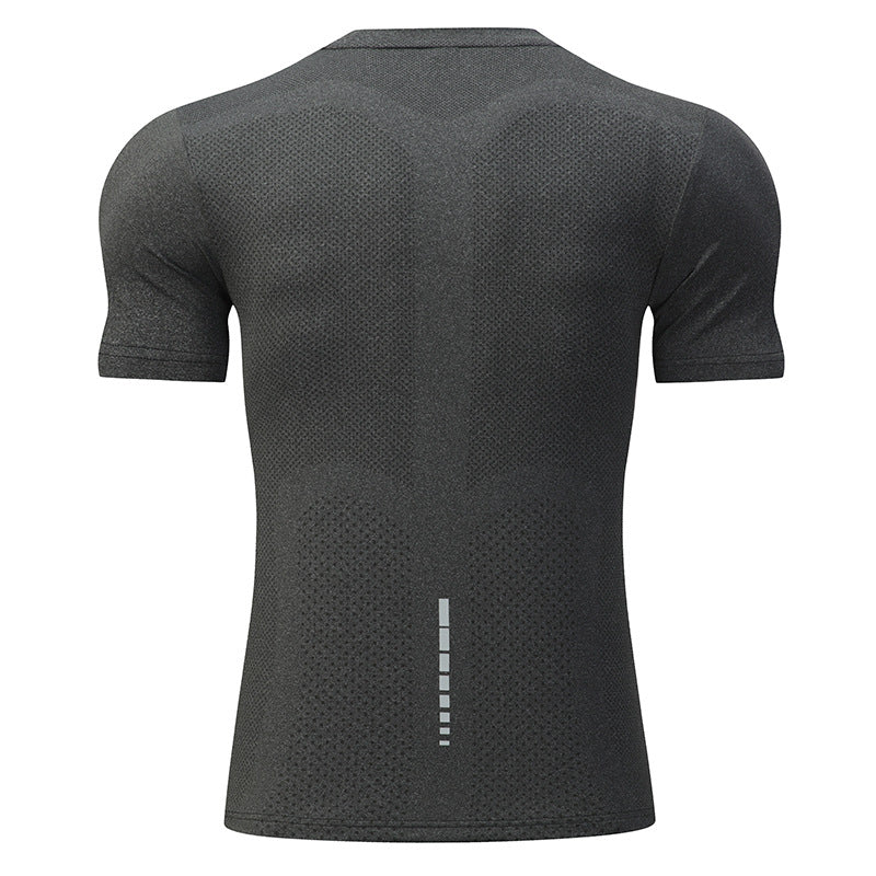 Fitness clothes men's summer T-shirt basketball training short-sleeved large size ice silk quick-drying sportswear suit running equipment