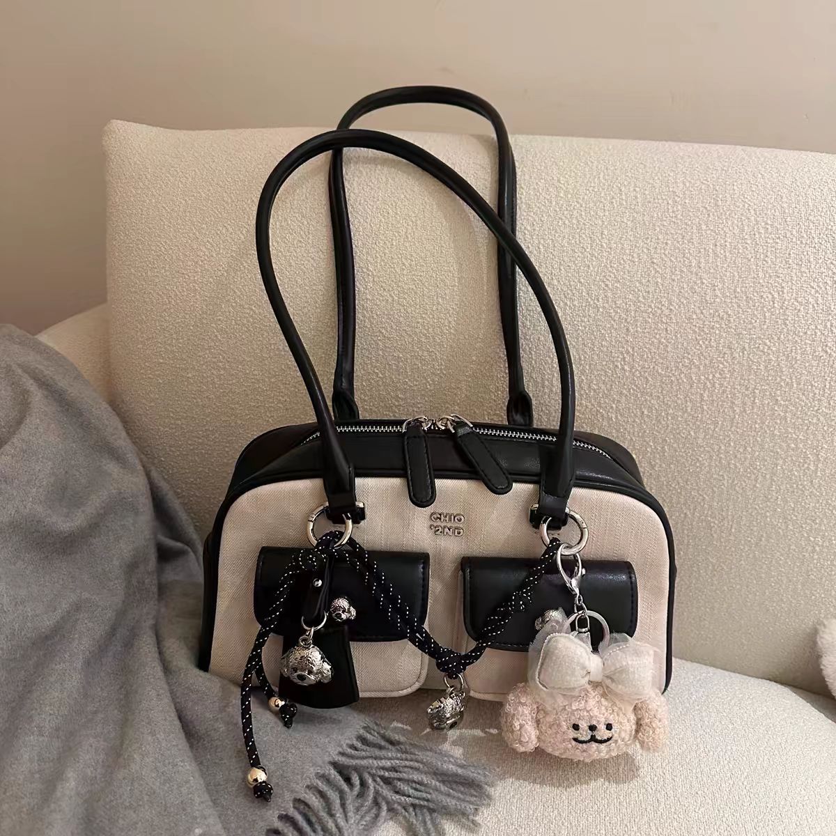 Nanfeng Chio2n Bread Puppy Cold Brew Time Pillow Bag High-end Shoulder Bag Women's Boston Bag